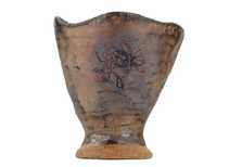 Cup handmade Moychay 'Rosehip' # 45142 wood firingceramichand painting 115 ml