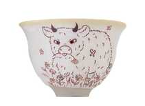 Cup Moychay series of 'Calf' # 45423 ceramichand painting 45 ml