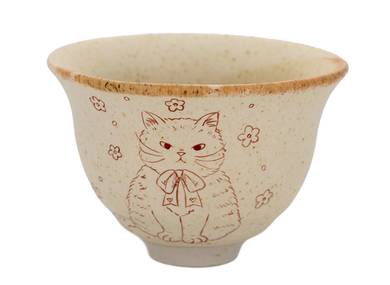 Cup Moychay series of 'Cat' # 45424 ceramichand painting 45 ml