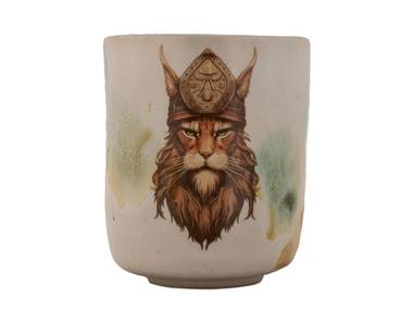 Cup Moychay 'Viking cat' # 45789 porcelain 175 ml