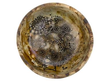 Cup handmade Moychay 'Spheres' # 45907 wood firingceramichand painting 60 ml