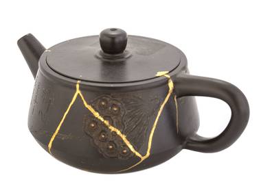Teapot kintsugi # 46073 yixing clay 94 ml