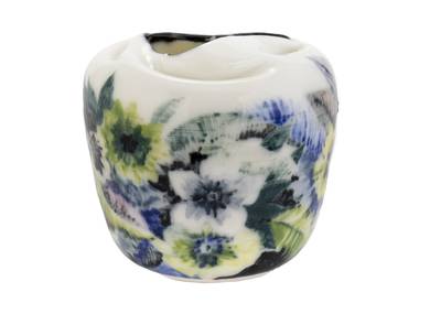 Vase handmade Moychay 'Flowers' # 46341 ceramichand painting