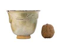 Cup handmade Moychay # 47235 wood firingceramic 111 ml