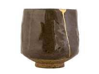 Cup kintsugi handmade Moychay # 47273 wood firingceramic 91 ml