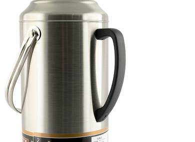 Thermos of metal with a glass bulb # 7884 3000 ml